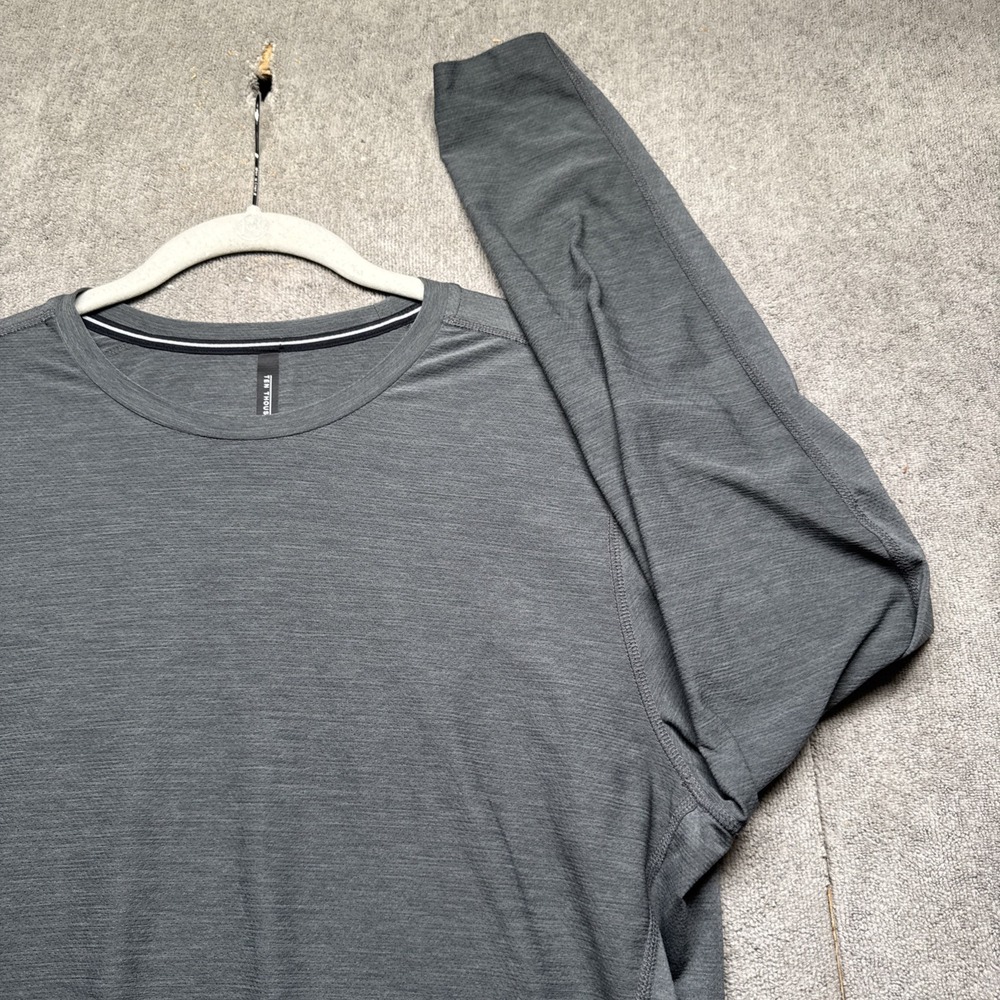 Ten Thousand Performance Shirt Mens M Gray Long Sleeve Training Workout